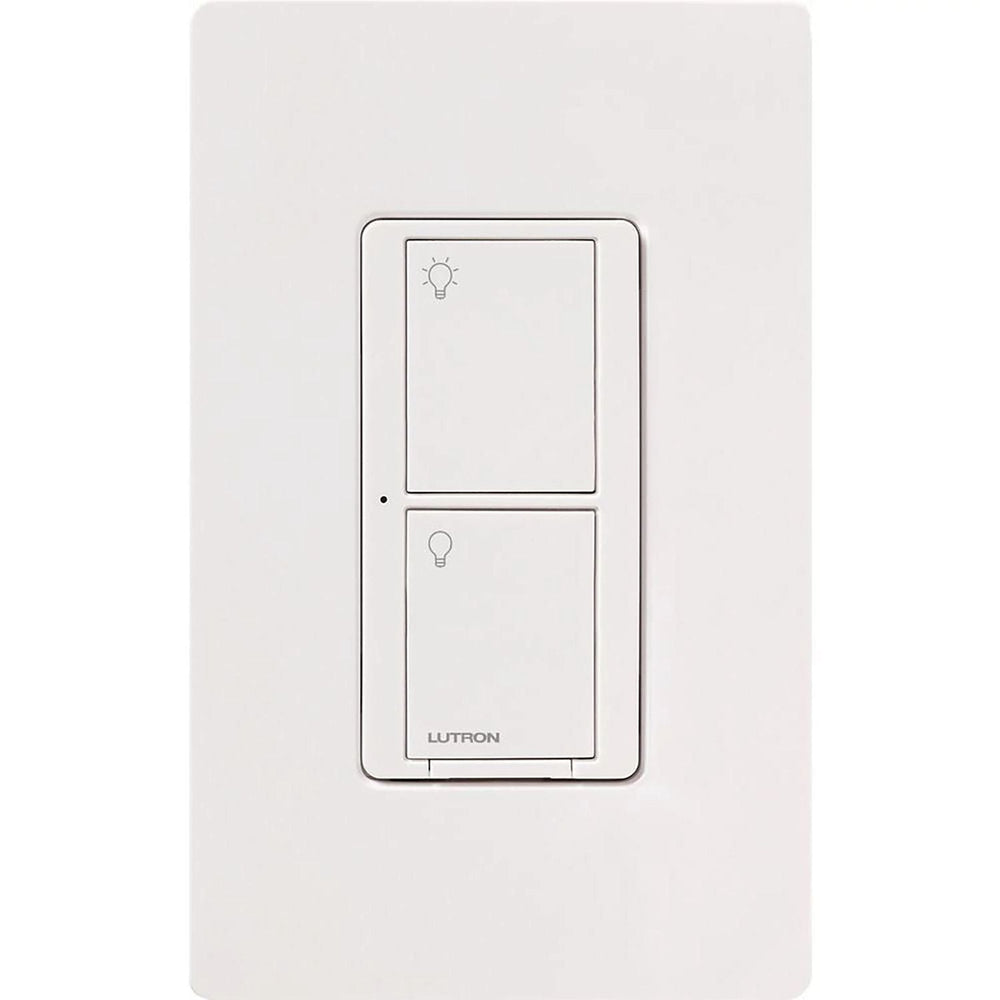 Lutron Caseta In-Wall Smart Switch PRO, No Neutral Required, 5A Lighting or 3A General Fan Load, 120/277V, Single Pole/3-Way, PD-5WS-WH, White