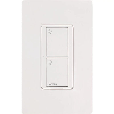 Lutron Caseta In-Wall Smart Switch PRO, No Neutral Required, 5A Lighting or 3A General Fan Load, 120/277V, Single Pole/3-Way, PD-5WS-WH, White
