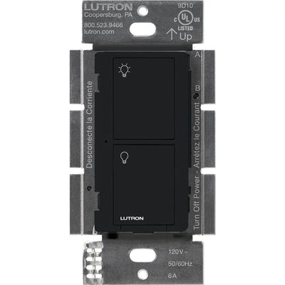 Lutron Caseta Original Smart Switch, 6A Light or 3.6A Fan, Neutral Required, 120V, PD-5ANS-BL, Black