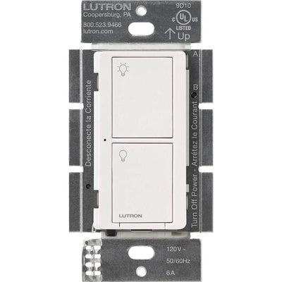 Lutron Caseta Original Smart Switch, 6A Light or 3.6A Fan, Neutral Required, 120V, PD-5ANS-WH, White