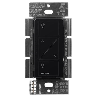 Lutron Caseta Original Smart Dimmer Switch, 150W LED, No Neutral Required, 120V, PD-6WCL-BL, Black
