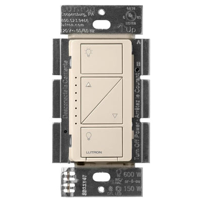 Lutron Caseta Original Smart Dimmer Switch, 150W LED, No Neutral Required, 120V, PD-6WCL-LA, Light Almond