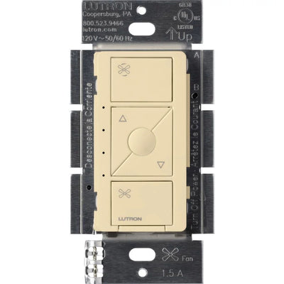 Lutron Caseta Original Smart Fan Speed Control Switch, 4-Speed, 1.5A Fan, Neutral Required, 120V, PD-FSQN-IV, Ivory