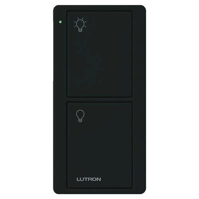 Lutron 2-Button Pico Smart Remote, with Light Icons, PJ2-2B-GBL-L01, Black