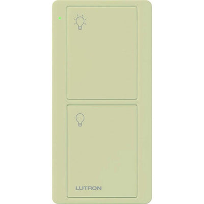 Lutron 2-Button Pico Smart Remote, with Light Icons, PJ2-2B-GIV-L01, Ivory