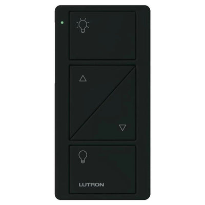 Lutron 2-Button with Raise/Lower, Pico Smart Remote, with Light Icons, PJ2-2BRL-GBL-L01, Black