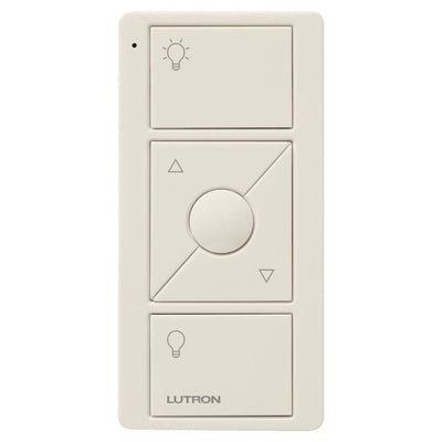 Lutron Original 3-Button Pico Smart Remote with Raise/Lower and Preset, with Light Icons, PJ2-3BRL-GLA-L01, Light Almond