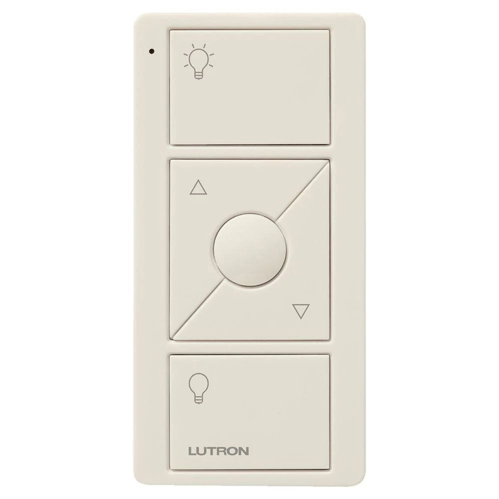 Lutron Original 3-Button Pico Smart Remote with Raise/Lower and Preset, with Light Icons, PJ2-3BRL-LA-L01R, Light Almond