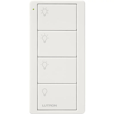 Lutron 4-Button, Scene Control, Pico Smart Remote, with Light Icons, PJ2-4B-GWH-L31, White