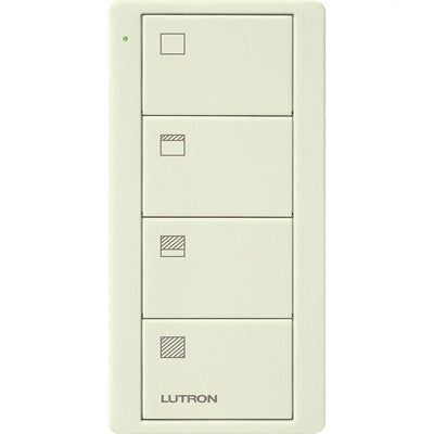 Lutron 4-Button, 2 Group Control, Pico Smart Remote, with Light Icons, PJ2-4B-TBI-L21, Biscuit