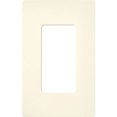 Lutron Claro 1 Gang Wall Plate for Decorator-Style Dimmers, Switches, and Outlets, Satin Finish, SC-1-BI, Biscuit