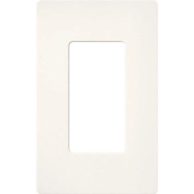 Lutron Claro 1 Gang Wall Plate for Decorator-Style Dimmers, Switches, and Outlets, Satin Finish, SC-1-BW, Brilliant White