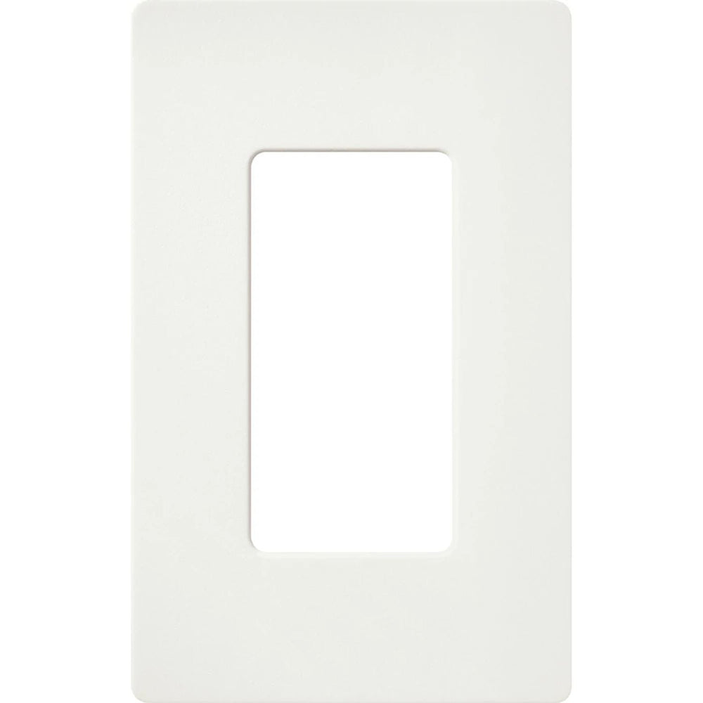 Lutron Claro 1 Gang Wall Plate for Decorator-Style Dimmers, Switches, and Outlets, Satin Finish, SC-1-GL, Glacier White