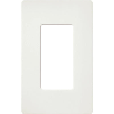Lutron Claro 1 Gang Wall Plate for Decorator-Style Dimmers, Switches, and Outlets, Satin Finish, SC-1-RW, Architectural White