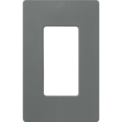 Lutron Claro 1 Gang Wall Plate for Decorator-Style Dimmers, Switches, and Outlets, Satin Finish, SC-1-SL, Slate