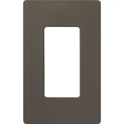 Lutron Claro 1 Gang Wall Plate for Decorator-Style Dimmers, Switches, and Outlets, Satin Finish, SC-1-TF, Truffle