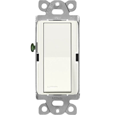 Lutron Claro Single Pole, On/Off Rocker Switch, 15A, Satin Finish, SC-1PS-BI, Biscuit