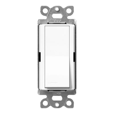 Lutron Claro Single Pole, On/Off Rocker Switch, 15A, Satin Finish, SC-1PS-BW, Brilliant White