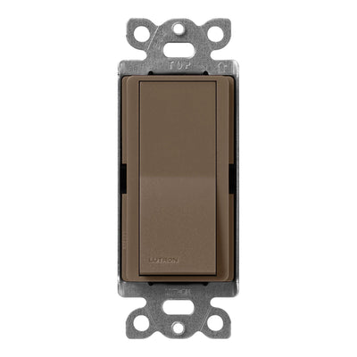 Lutron Claro Single Pole, On/Off Rocker Switch, 15A, Satin Finish, SC-1PS-EP, Espresso