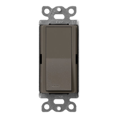 Lutron Claro Single Pole, On/Off Rocker Switch, 15A, Satin Finish, SC-1PS-TF, Truffle