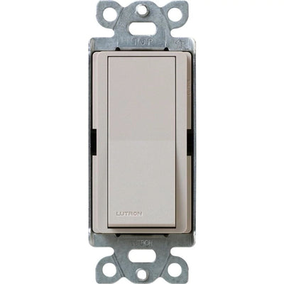 Lutron Claro Single Pole, On/Off Rocker Switch, 15A, Satin Finish, SC-1PS-TP, Taupe