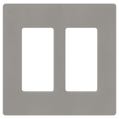 Lutron Claro 2 Gang Wall Plate for Decorator-Style Dimmers, Switches, and Outlets, Satin Finish, SC-2-CS, Cobblestone