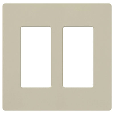 Lutron Claro 2 Gang Wall Plate for Decorator-Style Dimmers, Switches, and Outlets, Satin Finish, SC-2-CY, Clay
