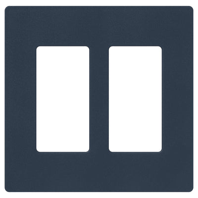 Lutron Claro 2 Gang Wall Plate for Decorator-Style Dimmers, Switches, and Outlets, Satin Finish, SC-2-DE, Deep Sea
