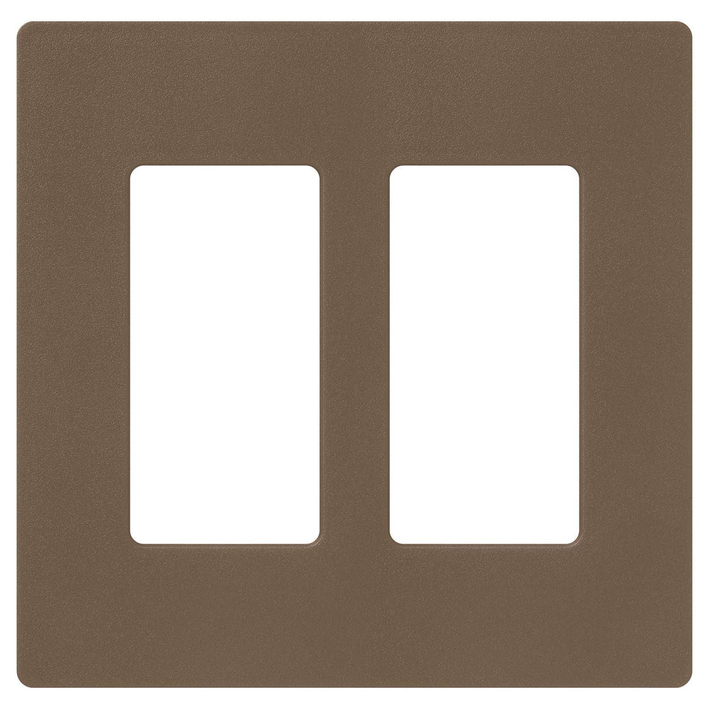 Lutron Claro 2 Gang Wall Plate for Decorator-Style Dimmers, Switches, and Outlets, Satin Finish, SC-2-EP, Espresso