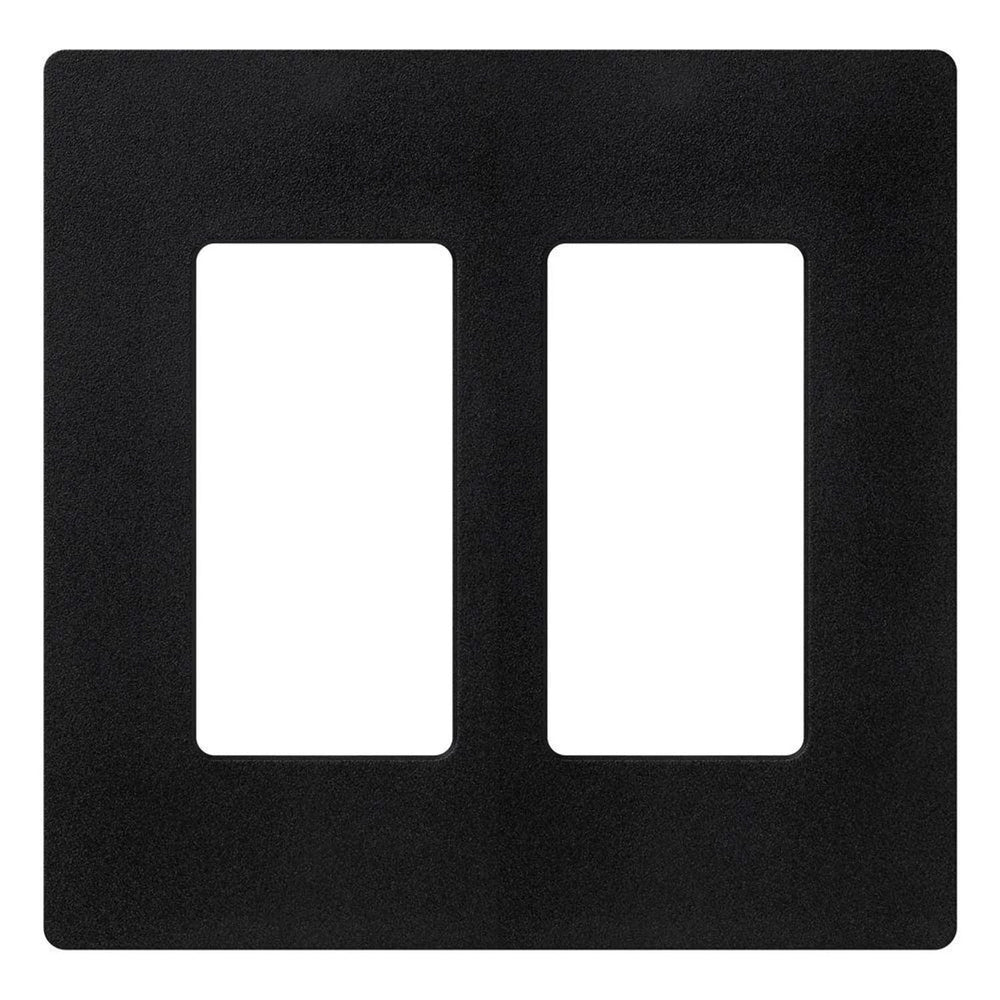 Lutron Claro 2 Gang Wall Plate for Decorator-Style Dimmers, Switches, and Outlets, Satin Finish, SC-2-MN, Midnight