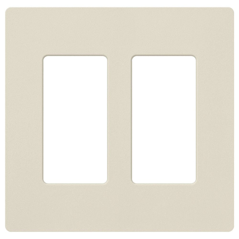 Lutron Claro 2 Gang Wall Plate for Decorator-Style Dimmers, Switches, and Outlets, Satin Finish, SC-2-PM, Pumice