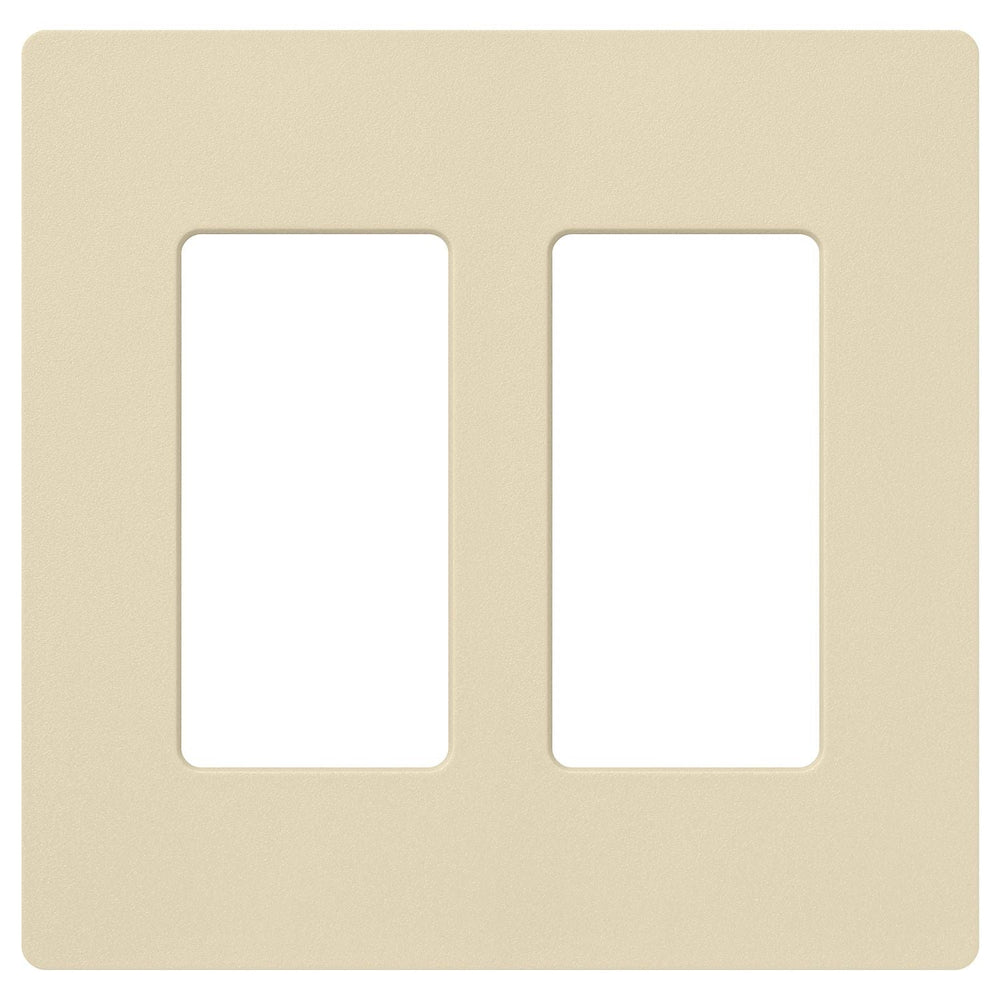 Lutron Claro 2 Gang Wall Plate for Decorator-Style Dimmers, Switches, and Outlets, Satin Finish, SC-2-SD, Sand