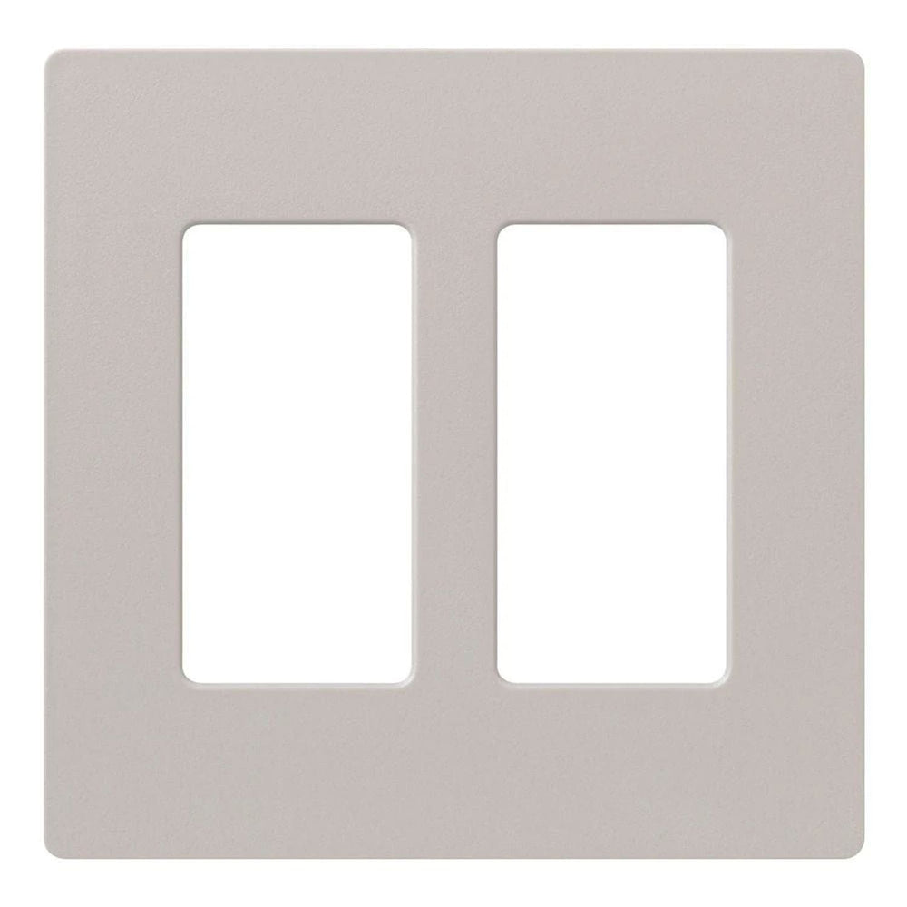 Lutron Claro 2 Gang Wall Plate for Decorator-Style Dimmers, Switches, and Outlets, Satin Finish, SC-2-TP, Taupe