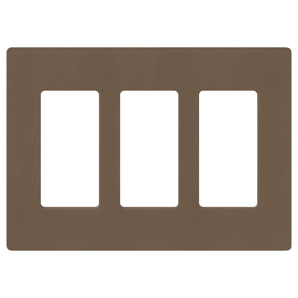 Lutron Claro 3 Gang Wall Plate for Decorator-Style Dimmers, Switches, and Outlets, Satin Finish, SC-3-EP, Espresso