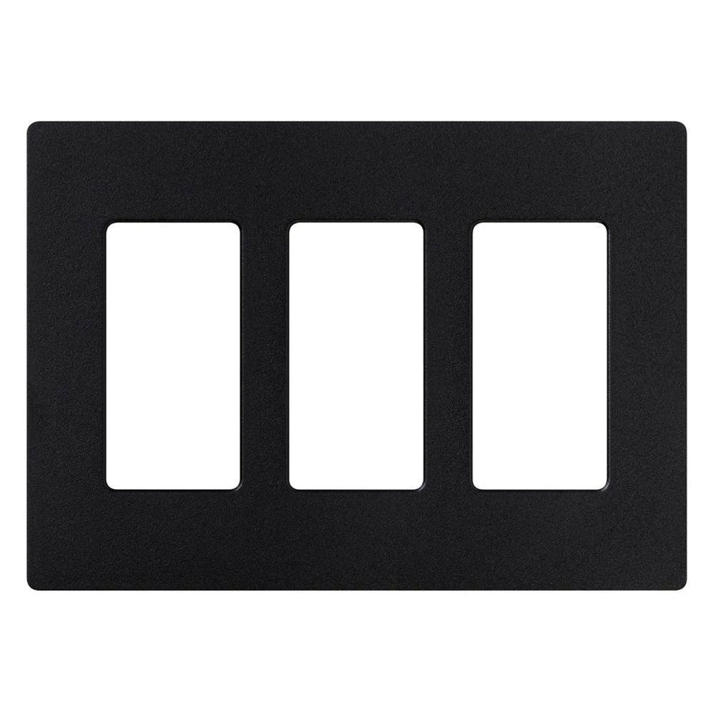 Lutron Claro 3 Gang Wall Plate for Decorator-Style Dimmers, Switches, and Outlets, Satin Finish, SC-3-MN, Midnight