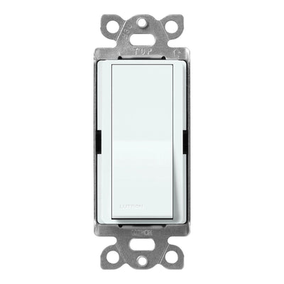 Lutron Claro Single Pole/3-Way, On/Off Rocker Switch, 15A, Satin Finish, SC-3PS-GL, Glacier White