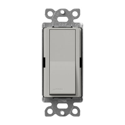 Lutron Claro Single Pole/3-Way, On/Off Rocker Switch, 15A, Satin Finish, SC-3PS-PB, Pebble