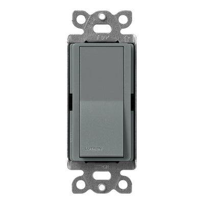 Lutron Claro Single Pole/3-Way, On/Off Rocker Switch, 15A, Satin Finish, SC-3PS-SL, Slate