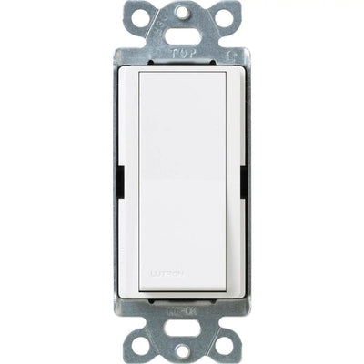 Lutron Claro Single Pole/3-Way, On/Off Rocker Switch, 15A, with Locator Light, Satin Finish, SC-3PSNL-SW, Snow White