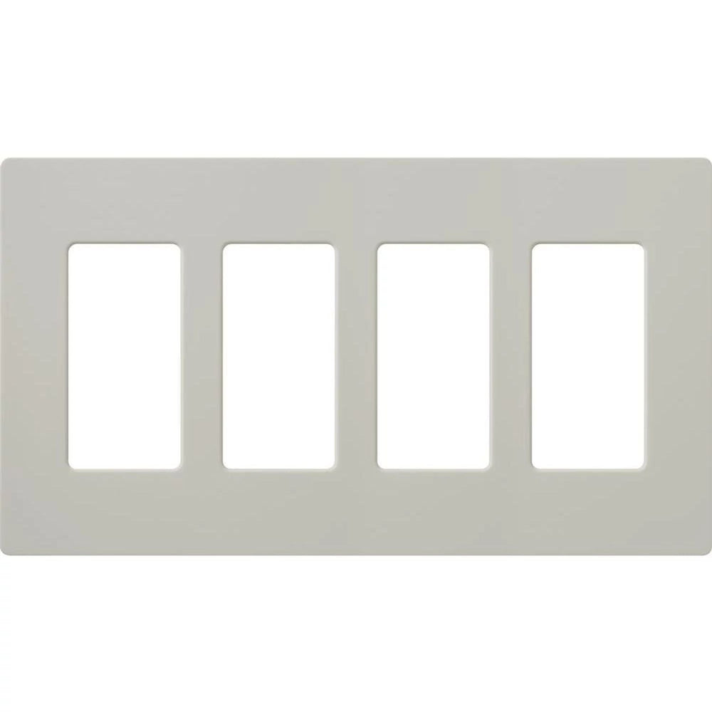 Lutron Claro 4 Gang Wall Plate for Decorator-Style Dimmers, Switches, and Outlets, Satin Finish, SC-4-MI, Mist