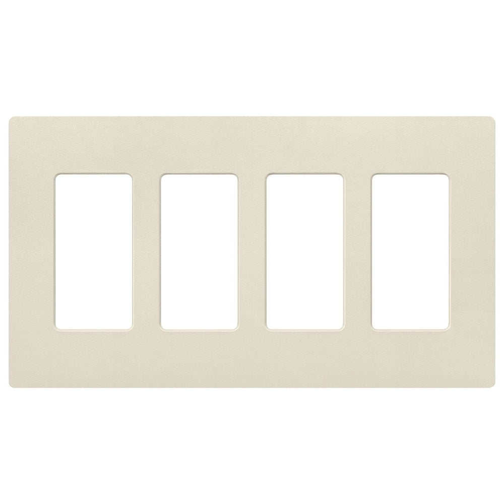 Lutron Claro 4 Gang Wall Plate for Decorator-Style Dimmers, Switches, and Outlets, Satin Finish, SC-4-PM, Pumice