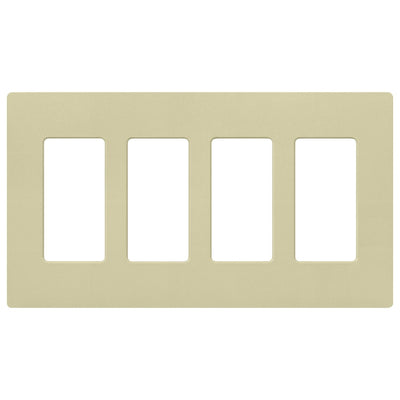 Lutron Claro 4 Gang Wall Plate for Decorator-Style Dimmers, Switches, and Outlets, Satin Finish, SC-4-SA, Sage