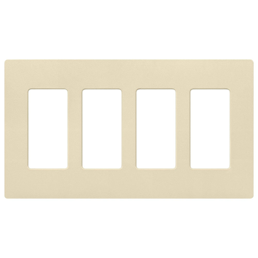 Lutron Claro 4 Gang Wall Plate for Decorator-Style Dimmers, Switches, and Outlets, Satin Finish, SC-4-SD, Sand