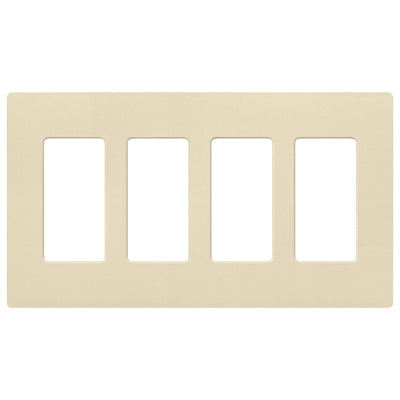 Lutron Claro 4 Gang Wall Plate for Decorator-Style Dimmers, Switches, and Outlets, Satin Finish, SC-4-SD, Sand