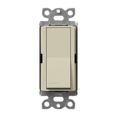 Lutron Claro 4-Way, On/Off Rocker Switch, 15A, Satin Finish, SC-4PS-CY, Clay