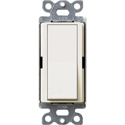 Lutron Claro 4-Way, On/Off Rocker Switch with Locator Light, 15A, Satin Finish, SC-4PSNL-BI, Biscuit