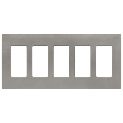 Lutron Claro 5 Gang Wall Plate for Decorator-Style Dimmers, Switches, and Outlets, Satin Finish, SC-5-CS, Cobblestone