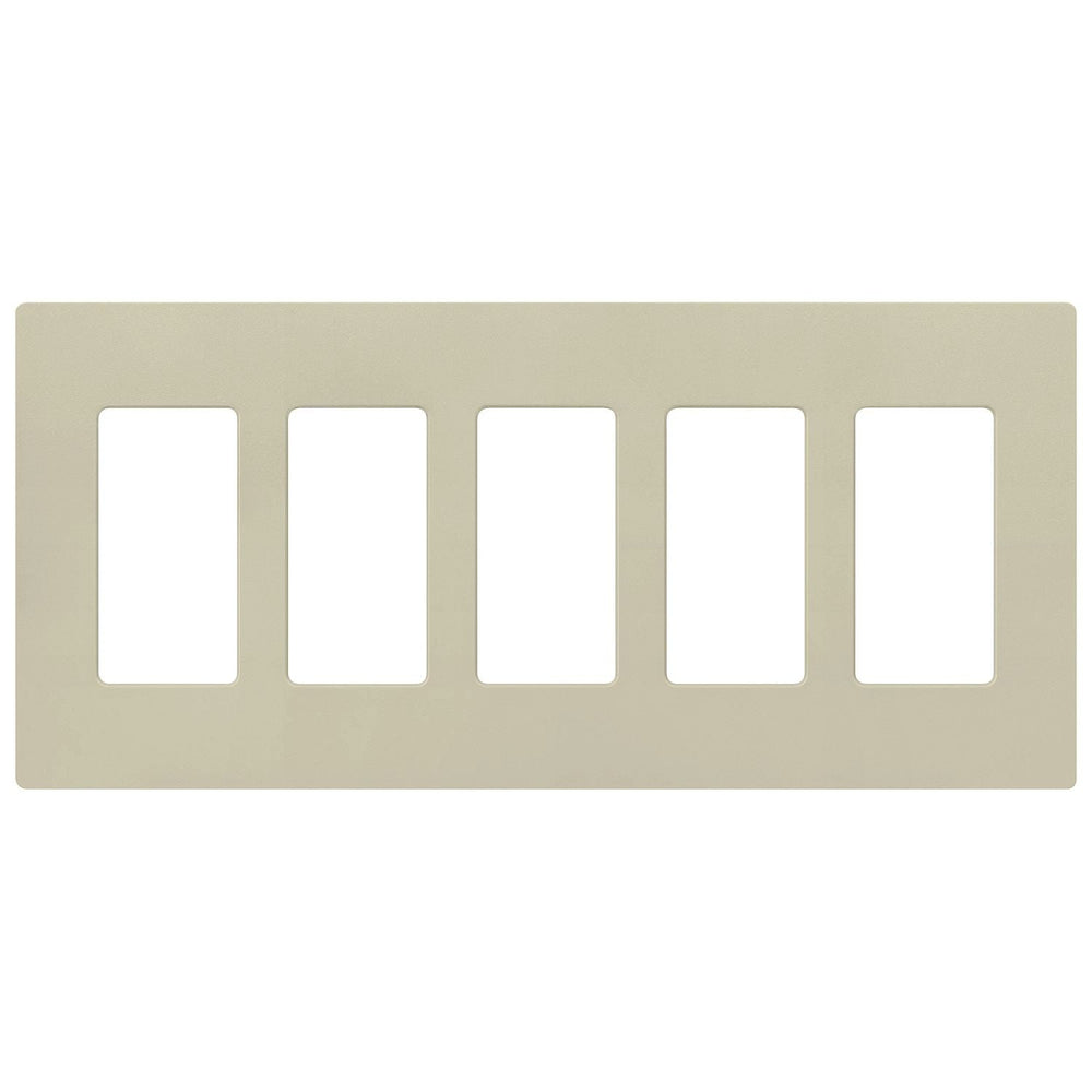 Lutron Claro 5 Gang Wall Plate for Decorator-Style Dimmers, Switches, and Outlets, Satin Finish, SC-5-CY, Clay