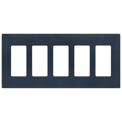 Lutron Claro 5 Gang Wall Plate for Decorator-Style Dimmers, Switches, and Outlets, Satin Finish, SC-5-DE, Deep Sea