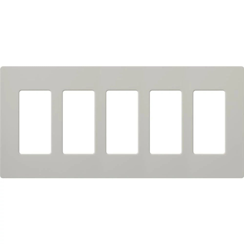 Lutron Claro 5 Gang Wall Plate for Decorator-Style Dimmers, Switches, and Outlets, Satin Finish, SC-5-MI, Mist